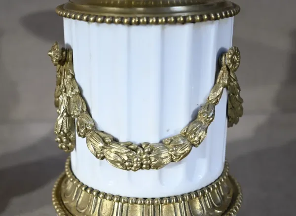 Lampe à Pétrole en Céramique, époque Napoléon III – Milieu XIXe