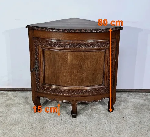 Encoignure en Chêne Massif, style louis XV – Début XIXe