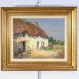 Huile sur Bois « Maison en Brière », signée E. Gautier – 1955