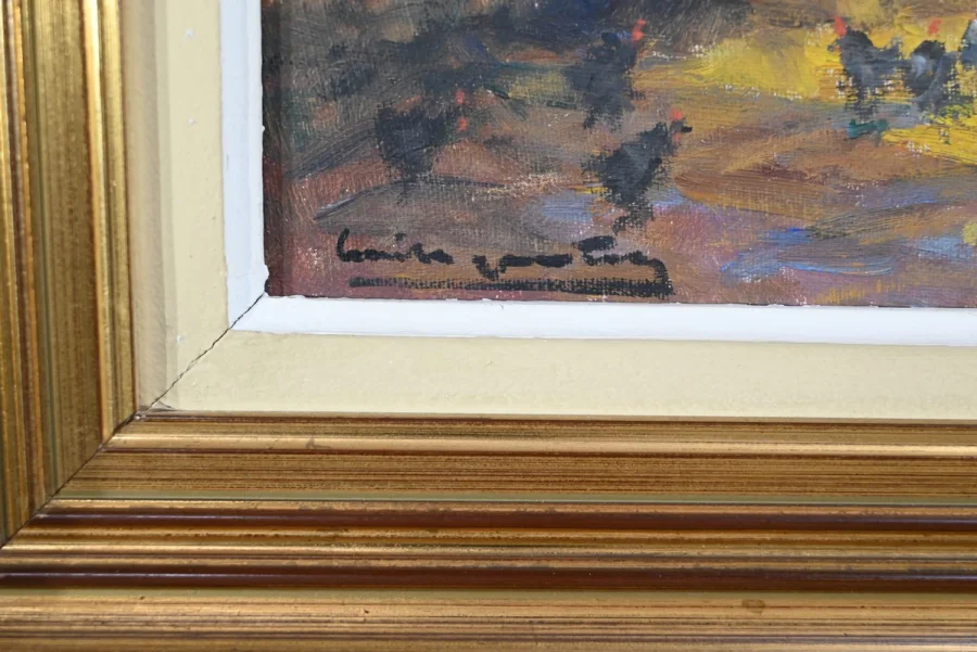 ÖL AUF HOLZ signiert E. GAUTIER