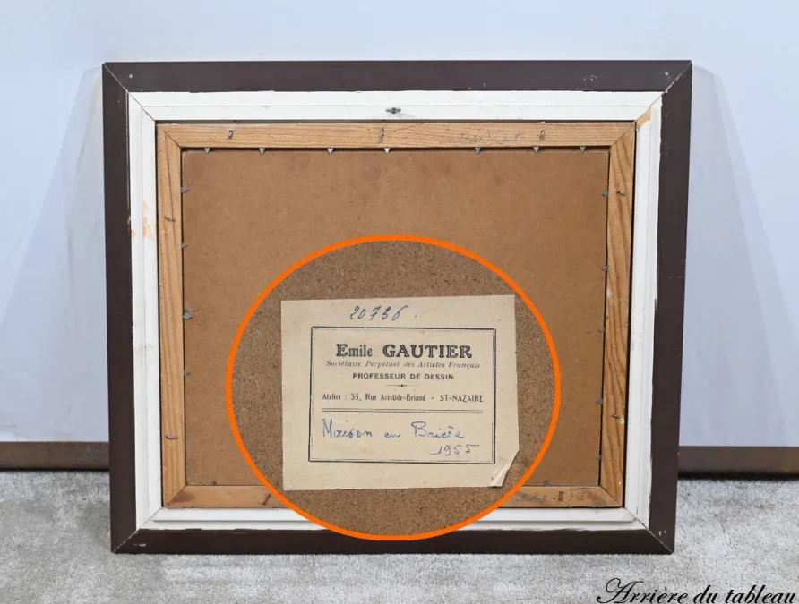 ÖL AUF HOLZ signiert E. GAUTIER