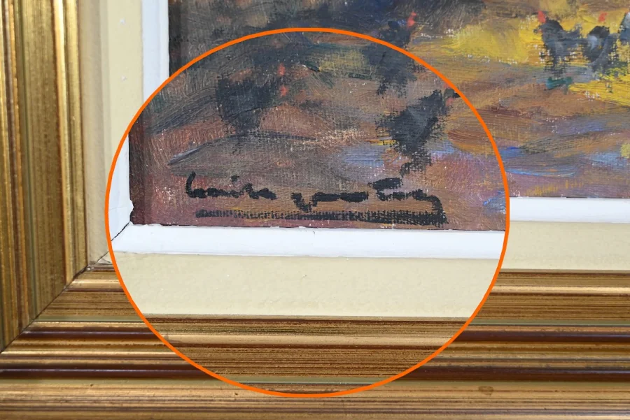 ÖL AUF HOLZ signiert E. GAUTIER