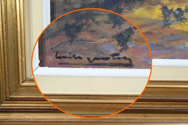 OIL ON WOOOD signed E. GAUTIER
