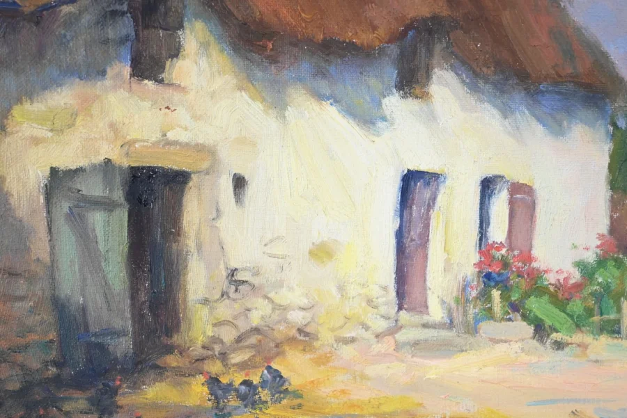 ÖL AUF HOLZ signiert E. GAUTIER
