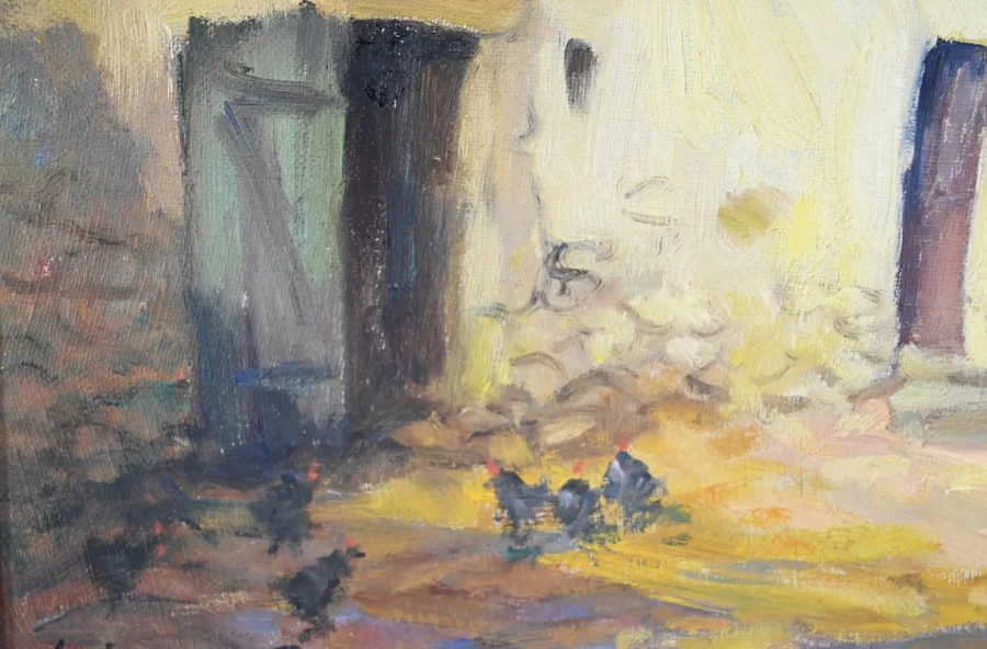 ÖL AUF HOLZ signiert E. GAUTIER