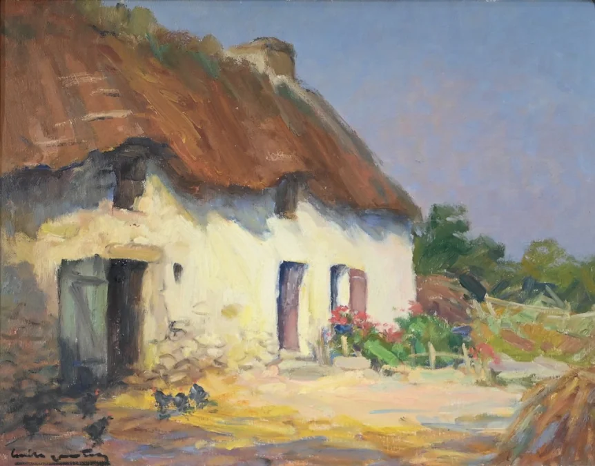 ÖL AUF HOLZ signiert E. GAUTIER