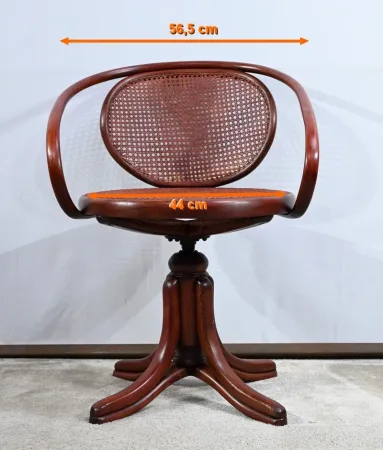 Fauteuil de Bureau en Hêtre, esprit Thonet – Début XXe
