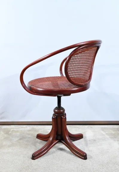 Fauteuil de Bureau en Hêtre, esprit Thonet – Début XXe
