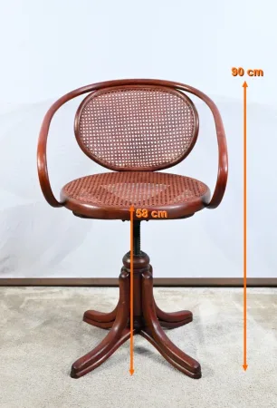 Fauteuil de Bureau en Hêtre, esprit Thonet – Début XXe