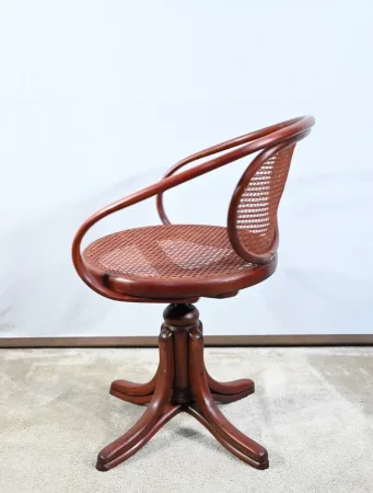 Fauteuil de Bureau en Hêtre, esprit Thonet – Début XXe