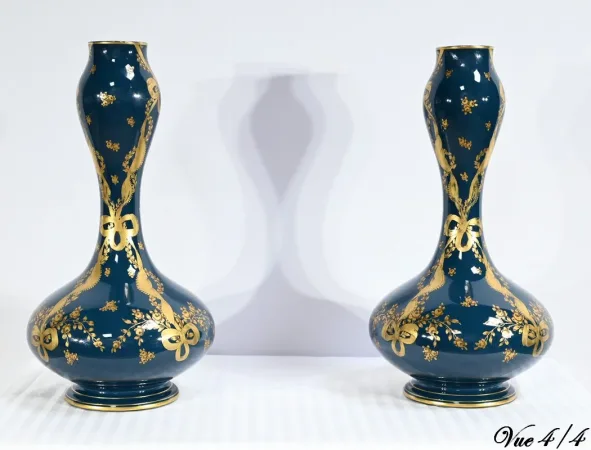 Paire de Vases en Céramique de Gien – Fin XIXe
