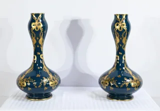 Paire de Vases en Céramique de Gien – Fin XIXe