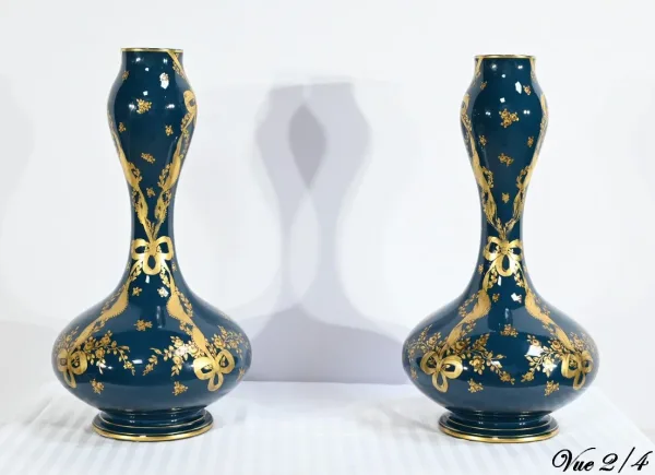 Paire de Vases en Céramique de Gien – Fin XIXe