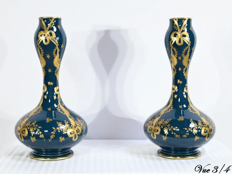 Paire de Vases en Céramique de Gien – Fin XIXe