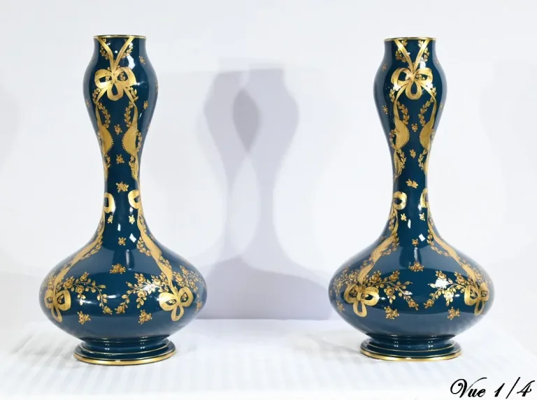 Paire de Vases en Céramique de Gien – Fin XIXe