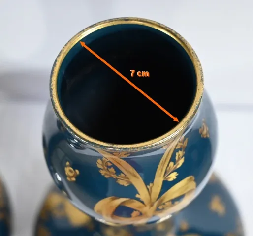 PAIR OF GIEN VASES