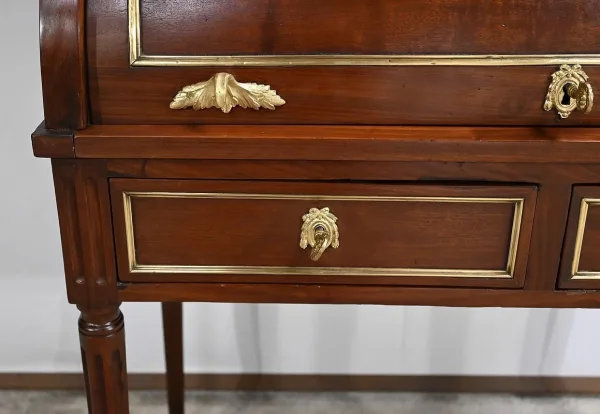 Petit Bureau Cylindre style Louis XVI, époque Napoléon III – Milieu XIXe