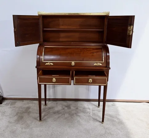 Petit Bureau Cylindre style Louis XVI, époque Napoléon III – Milieu XIXe