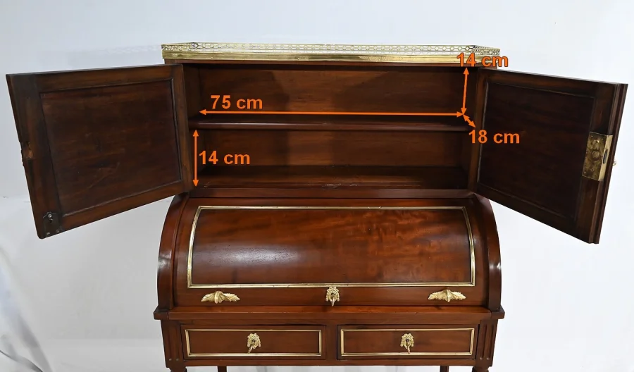 ZYLINDERSCHREIBTISCH IM LOUIS XVI-STIL