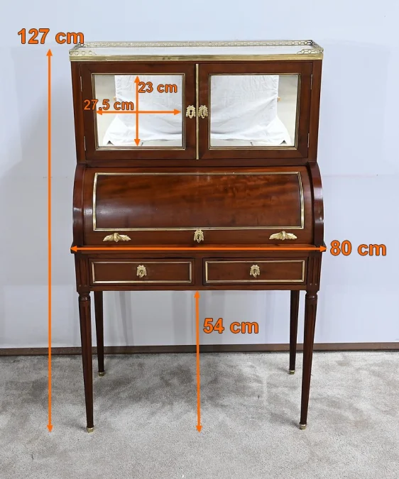 ZYLINDERSCHREIBTISCH IM LOUIS XVI-STIL