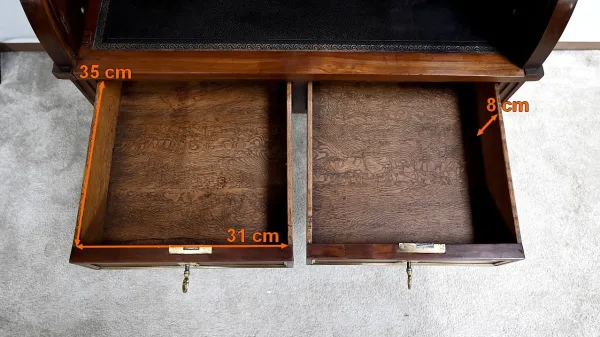 Petit Bureau Cylindre style Louis XVI, époque Napoléon III – Milieu XIXe
