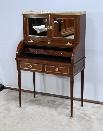 Petit Bureau Cylindre style Louis XVI, époque Napoléon III – Milieu XIXe