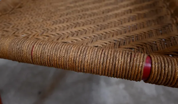 Fauteuil en Bois peint et Cordes tressées, Inde – 1ère partie XXe