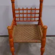 Fauteuil en Bois peint et Cordes tressées, Inde – 1ère partie XXe