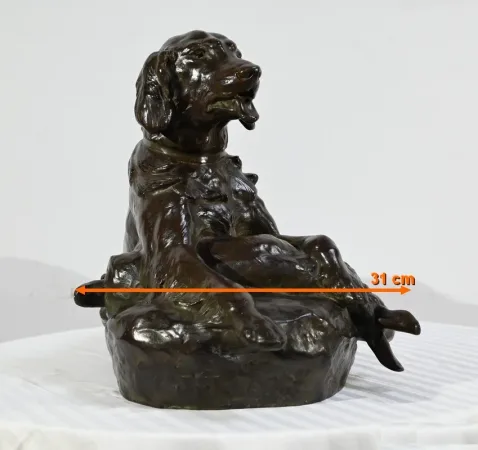Bronze « Le Chien au Lièvre », signé J-E. Masson – Début XXe