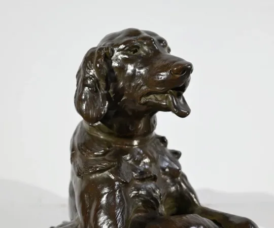 Bronze « Le Chien au Lièvre », signé J-E. Masson – Début XXe