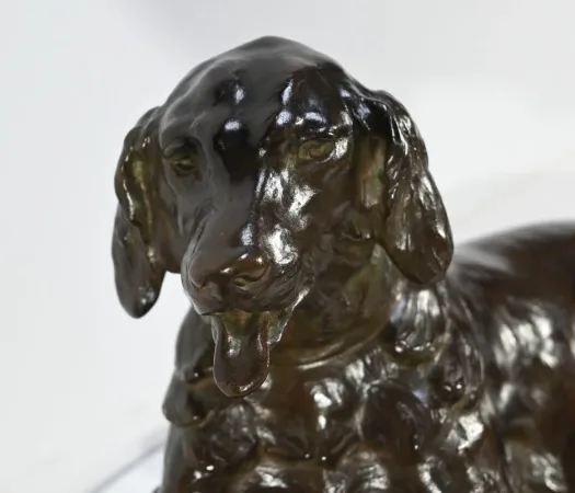 Bronze « Le Chien au Lièvre », signé J-E. Masson – Début XXe
