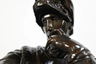 Bronze « Laurent de Médicis » d’après Michel Ange, école du XIXe – Milieu XIXe