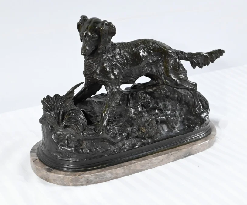 BRONZE SPANIEL signiert PJ MENE