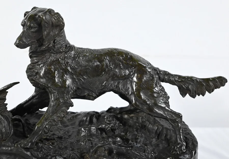 BRONZE SPANIEL signiert PJ MENE