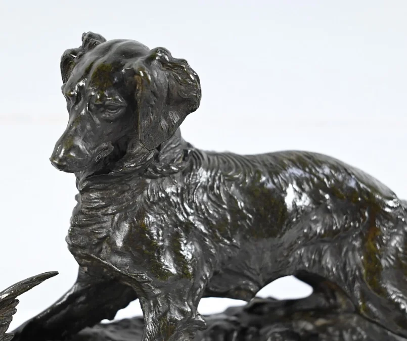 BRONZE SPANIEL signiert PJ MENE