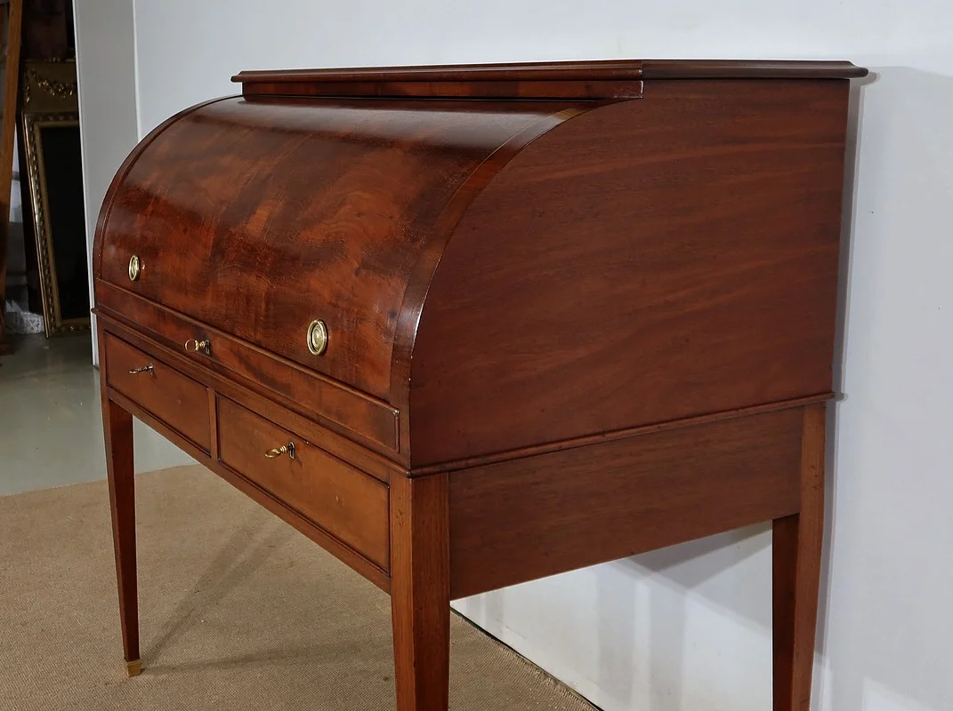 Bureau à Cylindre en Acajou, style Directoire – 1ère partie XIXe