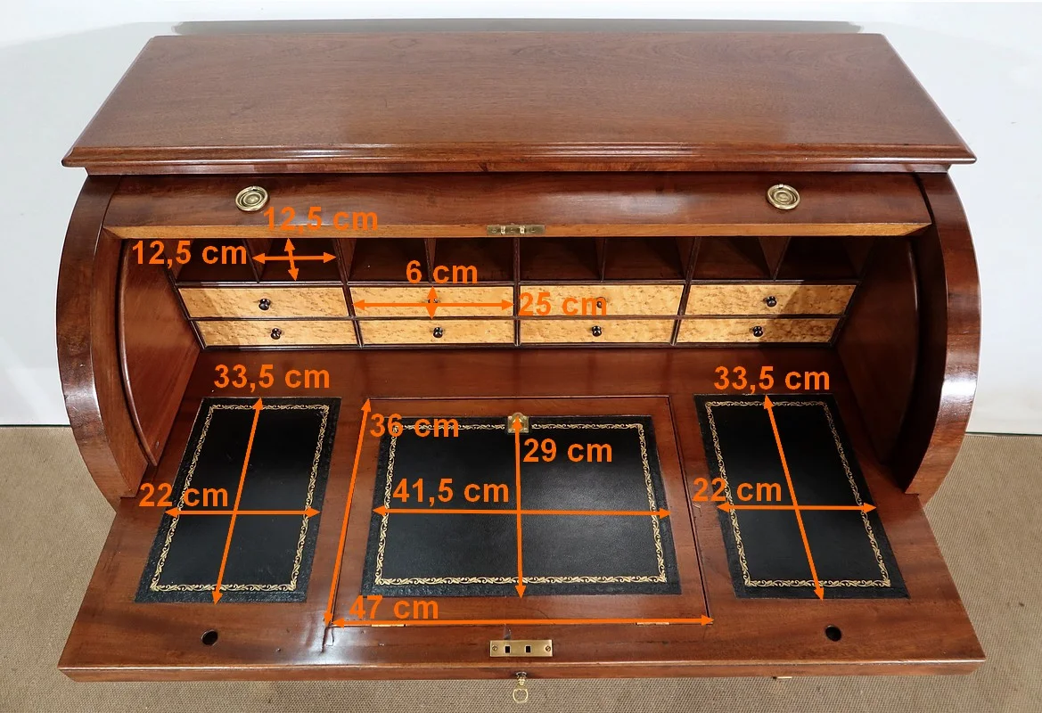 Bureau à Cylindre en Acajou, style Directoire – 1ère partie XIXe