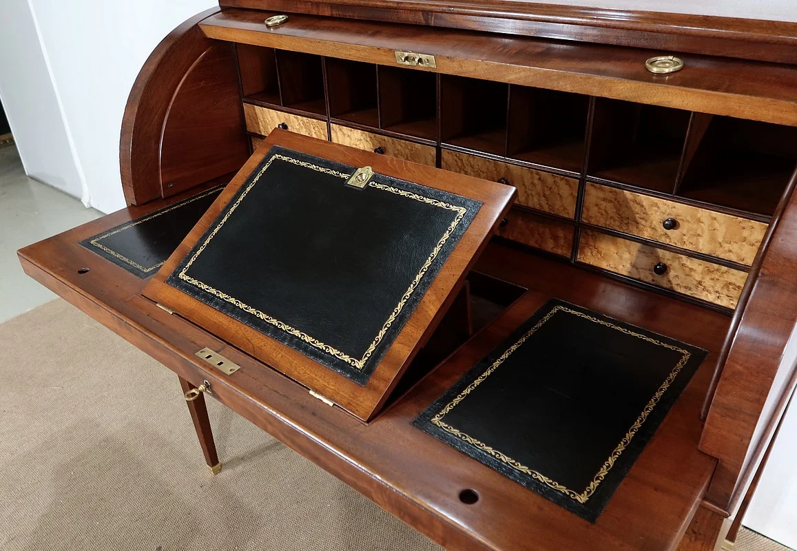 Bureau à Cylindre en Acajou, style Directoire – 1ère partie XIXe