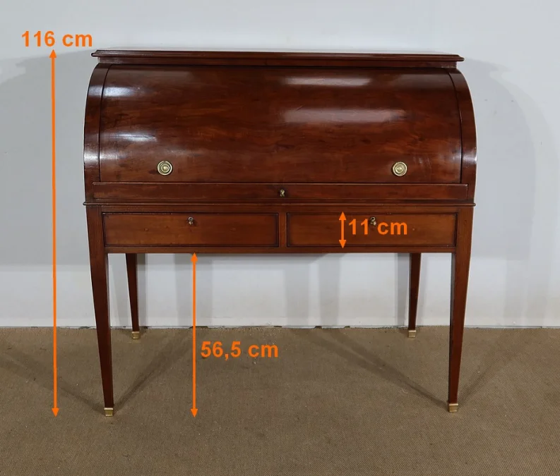 FRANSE DIRECTOIRE STIJL CILINDER BOVENBUREAU