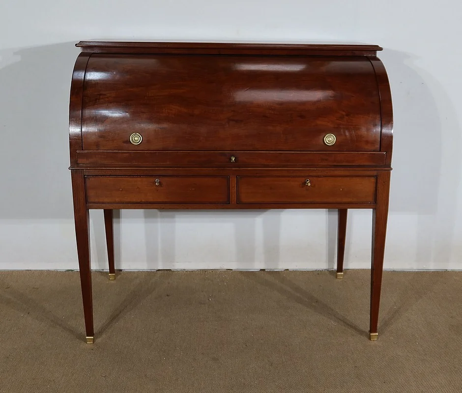 Bureau à Cylindre en Acajou, style Directoire – 1ère partie XIXe