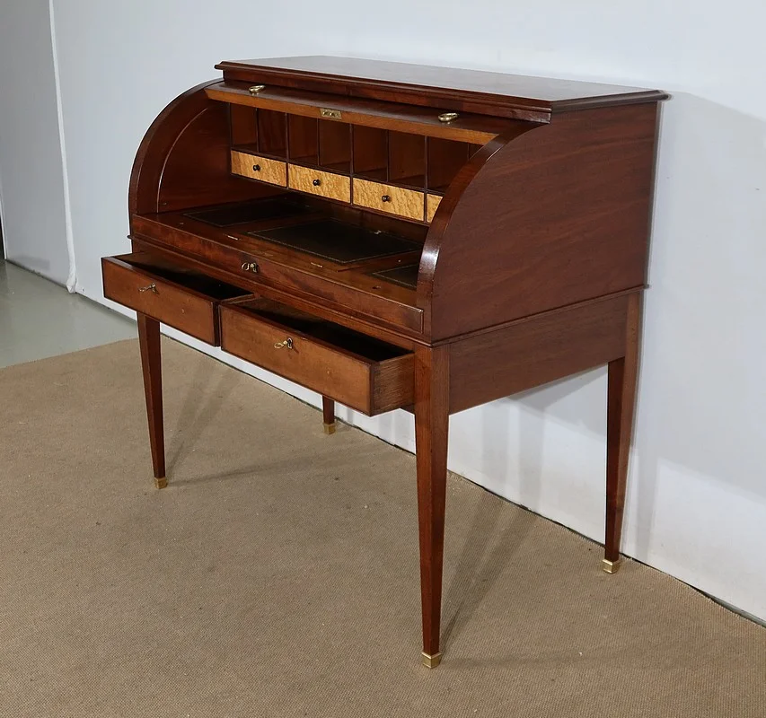 Bureau à Cylindre en Acajou, style Directoire – 1ère partie XIXe