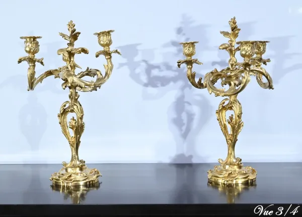 PAIR OF LOUIS XV STYLE CANDELABRA