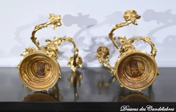 PAIR OF LOUIS XV STYLE CANDELABRA