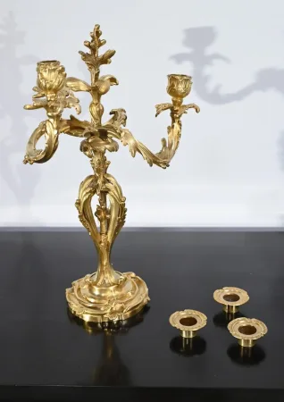 PAIR OF LOUIS XV STYLE CANDELABRA