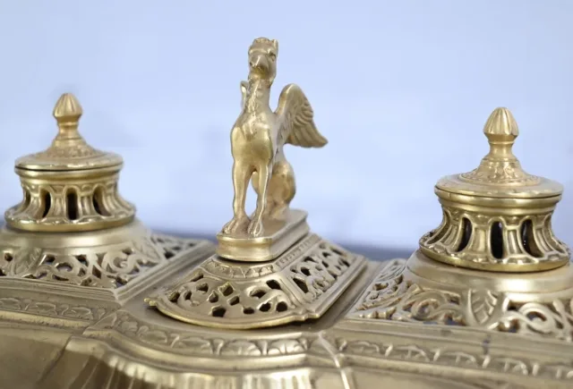 Encrier en Bronze Doré – Fin XIXe