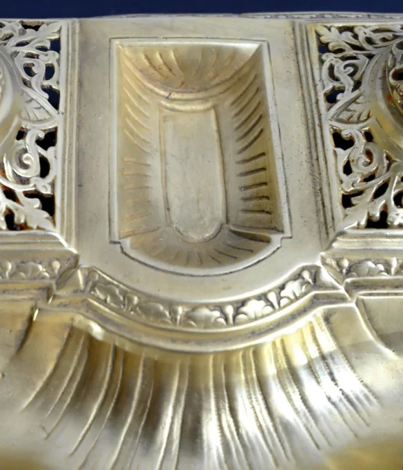Encrier en Bronze Doré – Fin XIXe