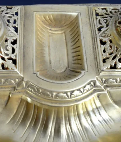 Encrier en Bronze Doré – Fin XIXe