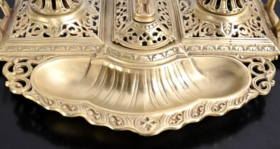 Encrier en Bronze Doré – Fin XIXe