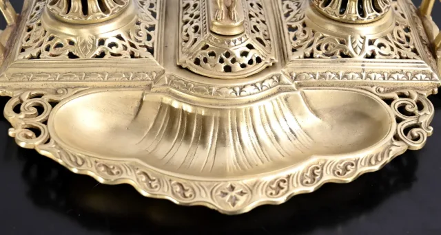 Encrier en Bronze Doré – Fin XIXe