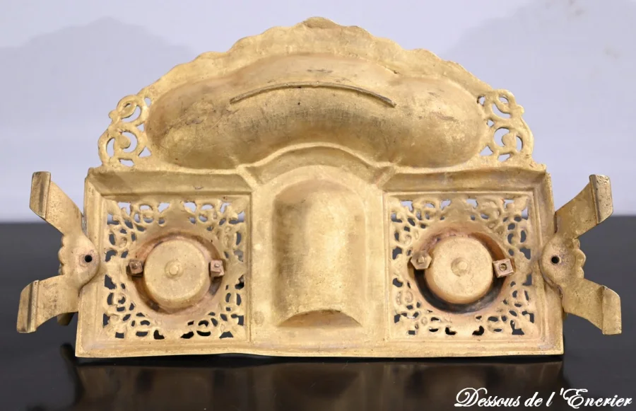 Encrier en Bronze Doré – Fin XIXe